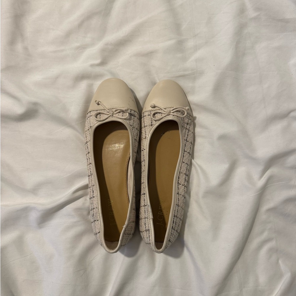 Chic Beige and Cream Ballet Flats